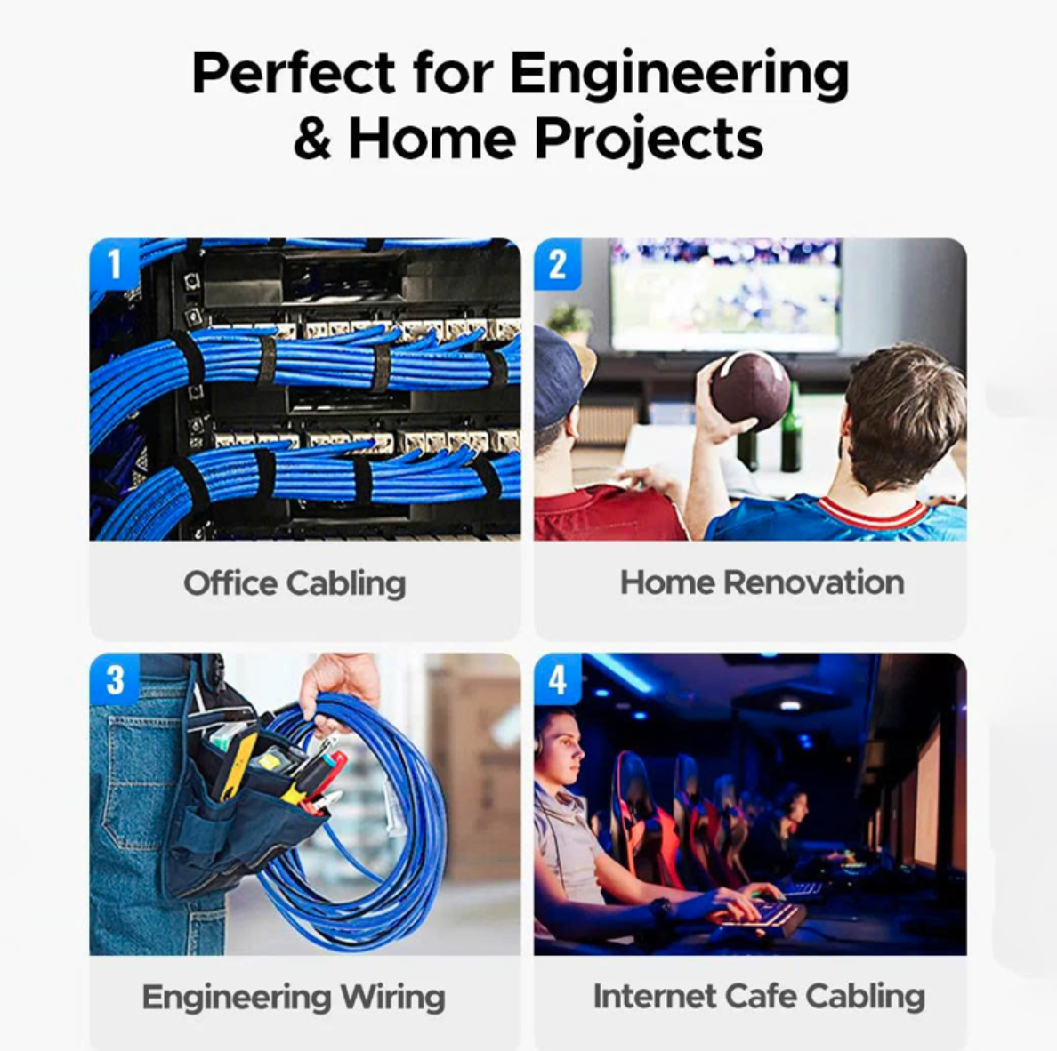 Kềm bấm mạng đa năng 6P/8P Cat5, Cat6, Cat7, Cat8 Ugreen 15115/NW200 cao cấp - Hàng chính hãng