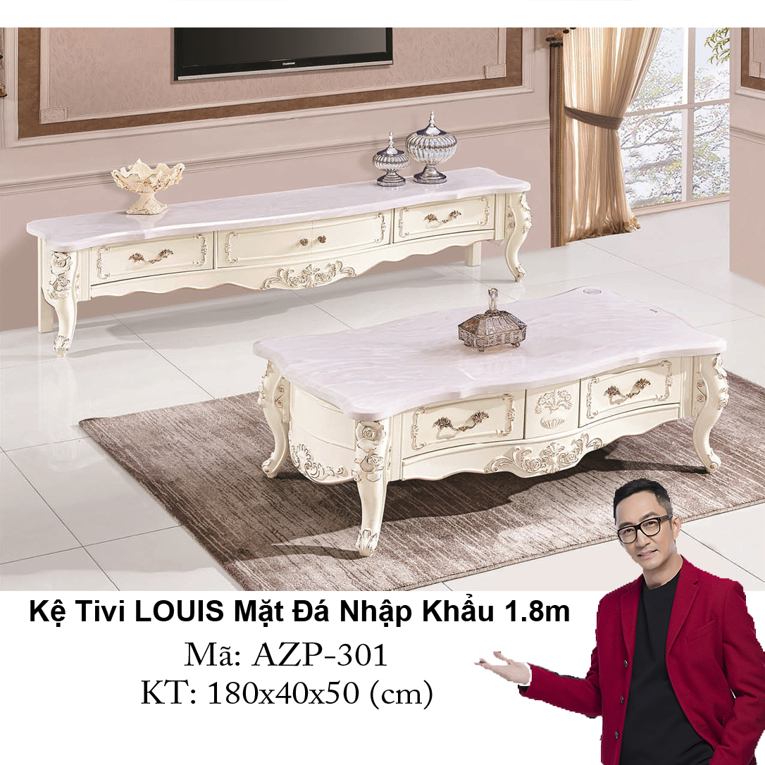 Kệ Tivi LOUIS Mặt đá AZP-TV301 / Dòng Cao Cấp - Hàng Nhập Khẩu