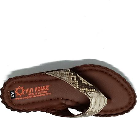 Dép nữ Huy Hoàng da trăn màu nguyên thủy HT7304