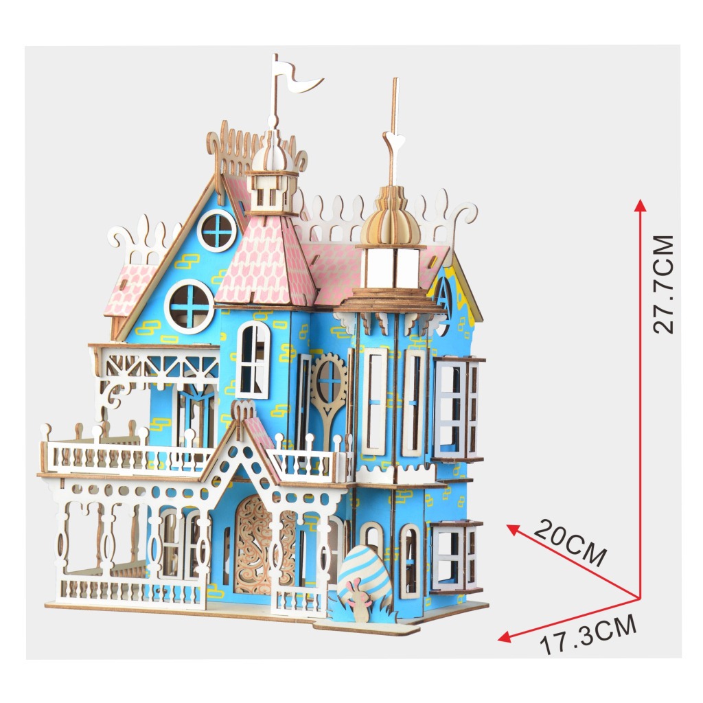 Đồ chơi lắp ráp gỗ 3D Mô hình Fantasy Villa Laser HE08