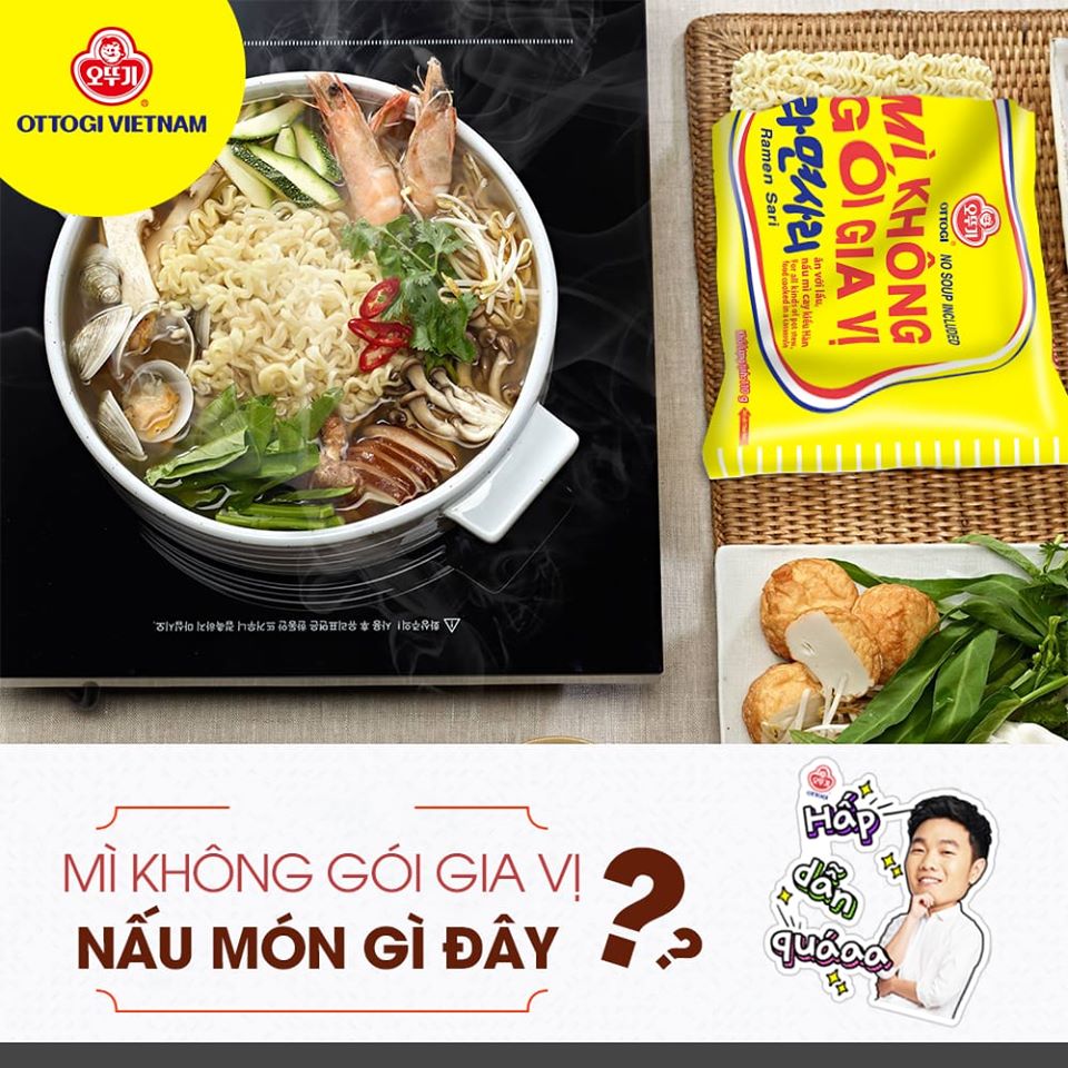 Combo 10 gói Mì Ottogi không gói gia vị gói 110gr