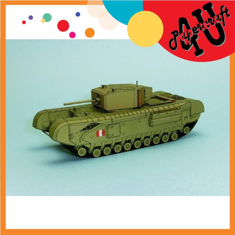 Mô hình giấy xe tanks Churchill MkIII tỉ lệ 1/72