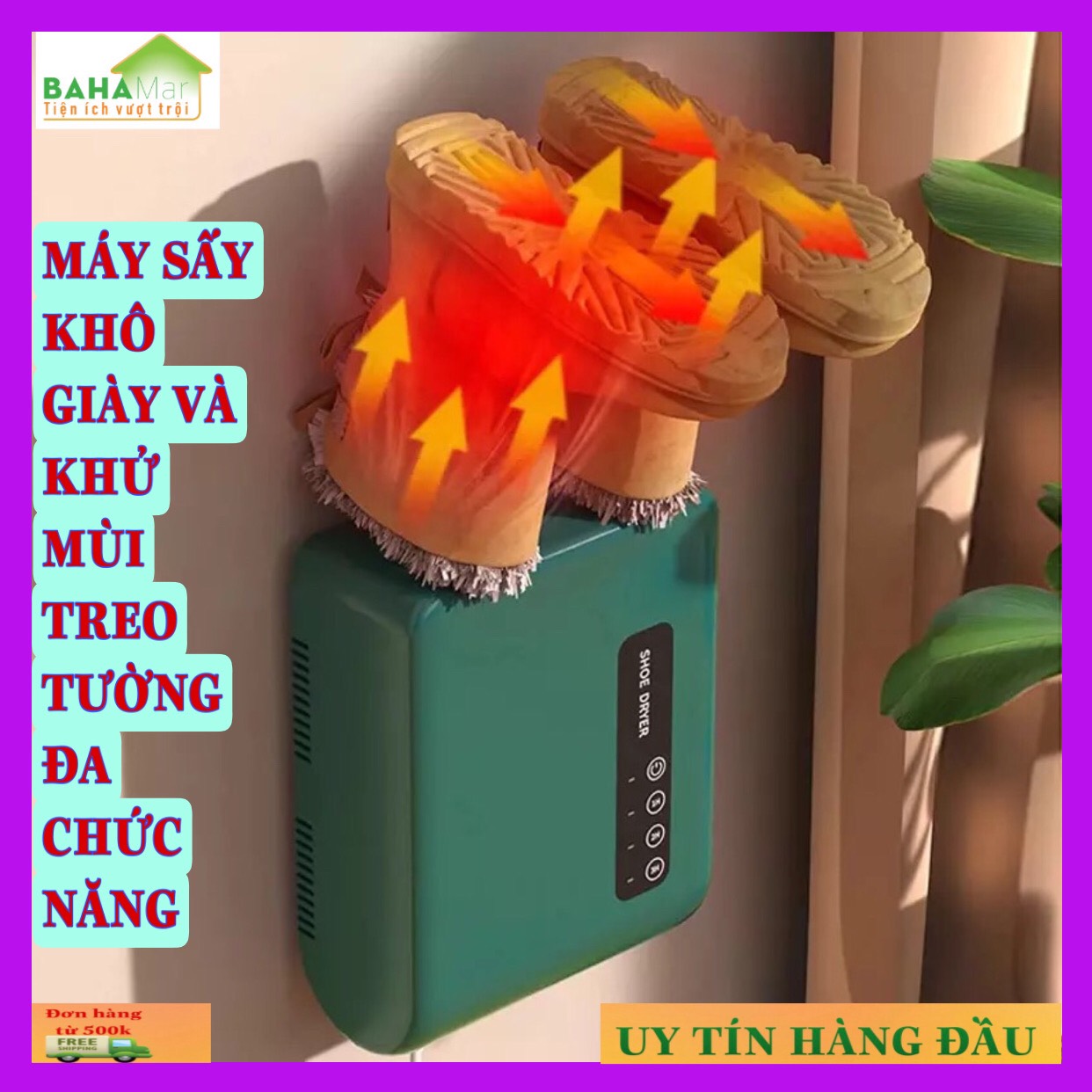 MÁY SẤY KHÔ GIÀY VÀ KHỬ MÙI TREO TƯỜNG ĐA CHỨC NĂNG "BAHAMAR" loại bỏ độ ẩm bên trong giày và loại bỏ sự phát triển của vi khuẩn