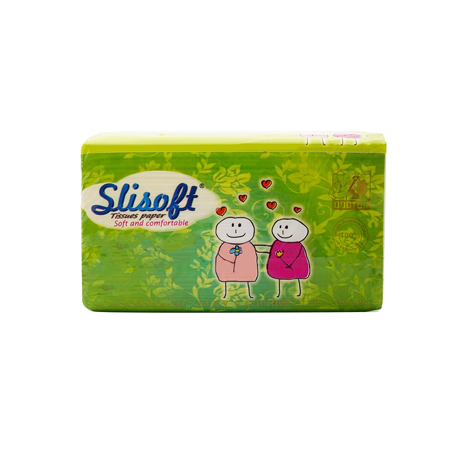 Giấy ăn Slisoft Vàng tự nhiên đa năng,khăn giấy rút không chất tẩy trắng an toàn cho cả gia đình