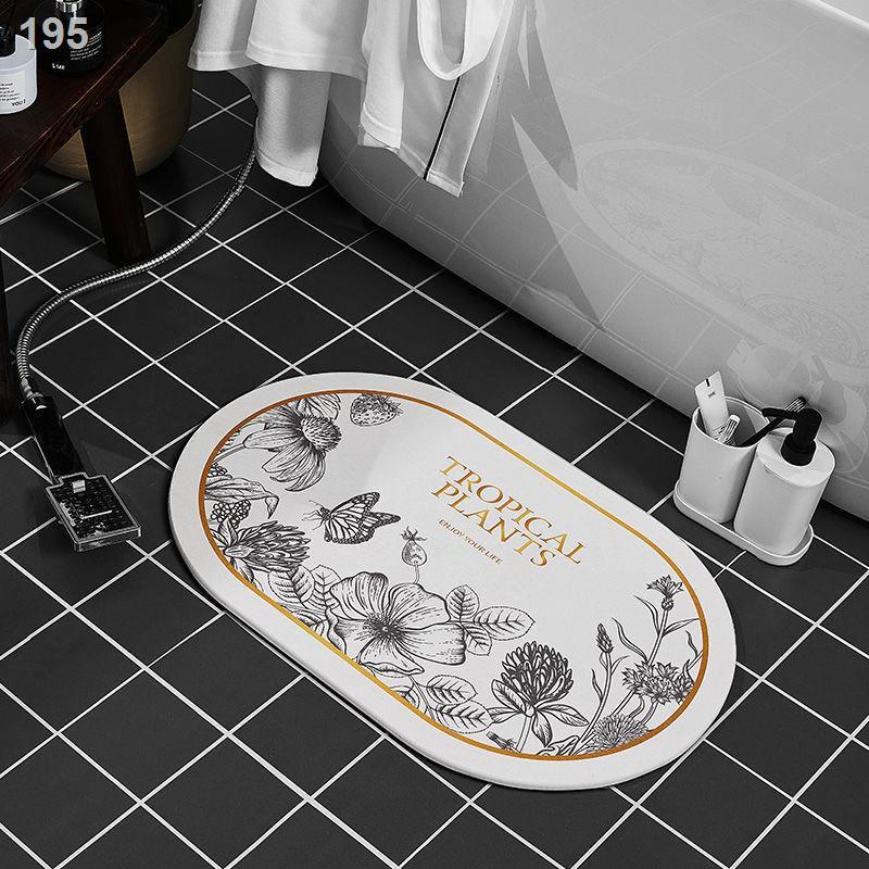 Nhẹ sang trọng phòng tắm bùn tảo cát thấm tấm lót nhà vệ sinh sàn thảm cửa diatomite chống trượt