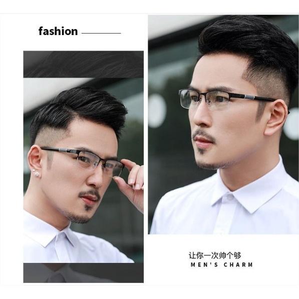 Kính thời trang thể thao nửa viền lọc sáng 0 độ antiBLUE cho người làm văn phòng, chống bụi đi đường tròng Nhật 6770