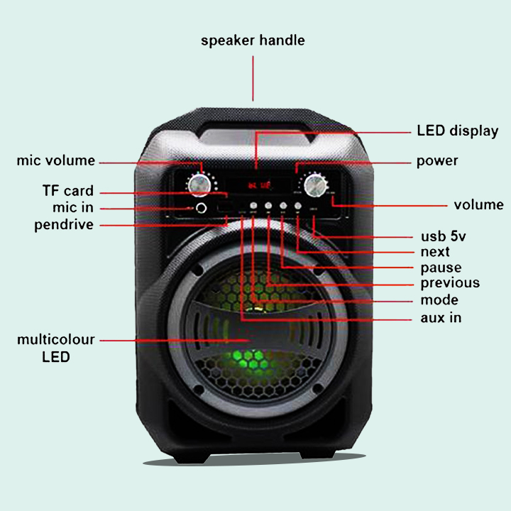 Loa kẹo kéo di động bluetooth cực hay chất lượng tốt BS12 SF95