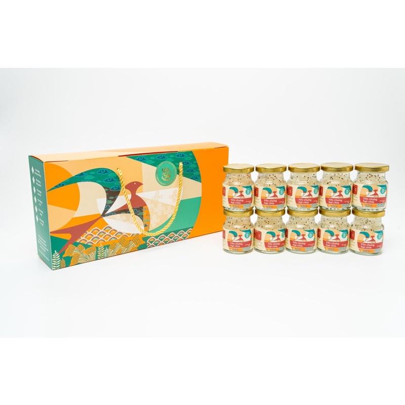 (Tặng muỗng gỗ đơn 450k)Yến Thị- Chưng Hạt Chia-Hũ Chưng Sẵn-30% Yến-70ml