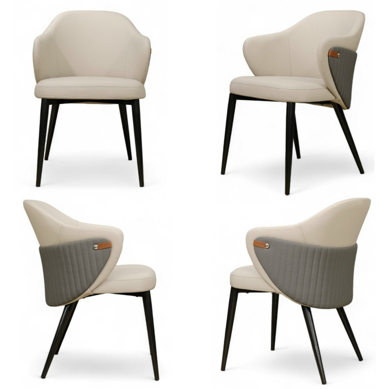 Ghế cafe nhà hàng nệm bọc da Simili màu cam ECO 30A-P Nội Thất Capta Ghế ăn nệm da PVC màu cam chân sắt sơn màu đen tại HCM