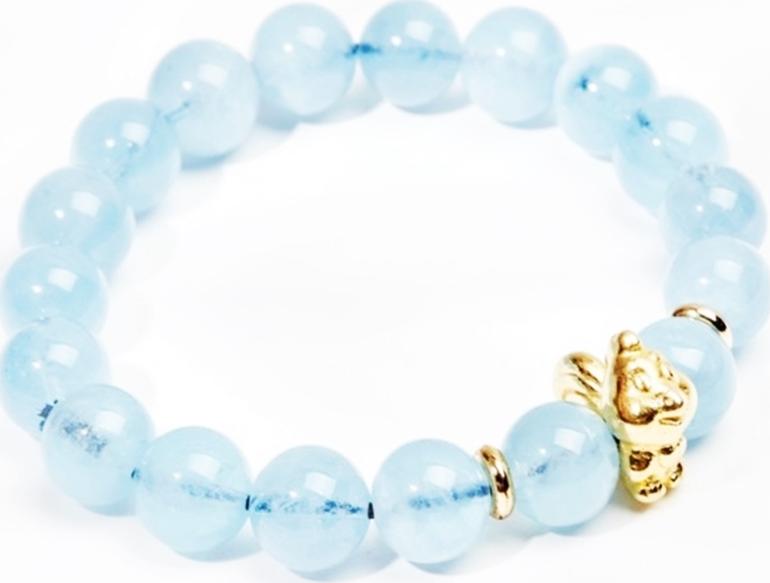 Gembank Lắc Tay Mạng Thủy Tuổi Dậu Đá Aquamarine Tự Nhiên 10MM