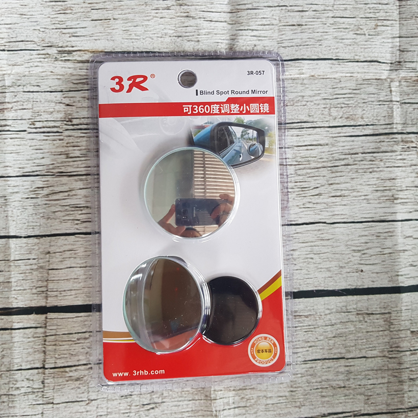Gương chiếu hậu xoay 360 độ cầu lồi chính hãng 3R-057 gắn ô tô xe máy