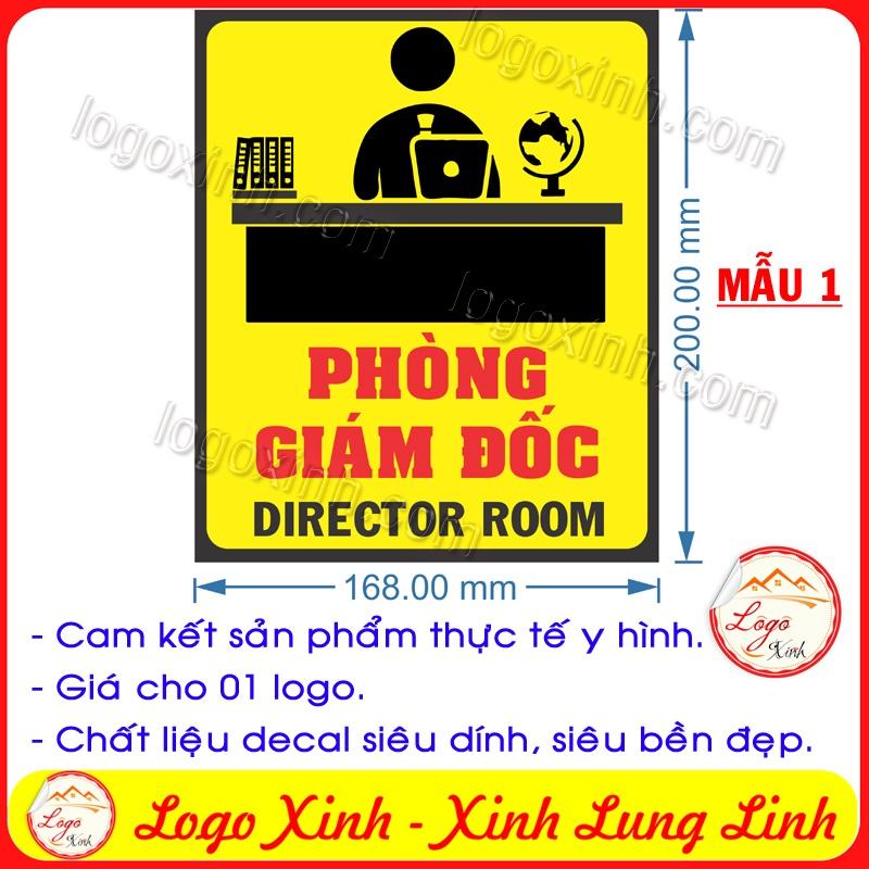 LOGO TEM STICKER BIẾN PHÒNG GIÁM ĐỐC DIRECTOR ROOM DÙNG CHO VĂN PHÒNG CÔNG TY, CƠ QUAN, NHÀ XƯỞNG...