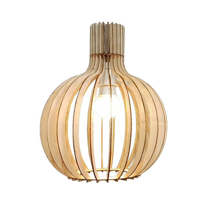 Bộ 3 Đèn gỗ dáng củ tỏi