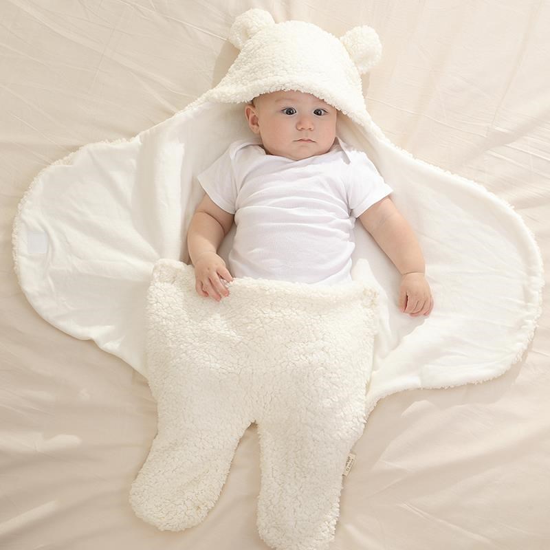 Chăn Quấn Ủ Kén Lông Cừu Baby Blanket Hình Thú Cao Cấp Cho Bé Yêu