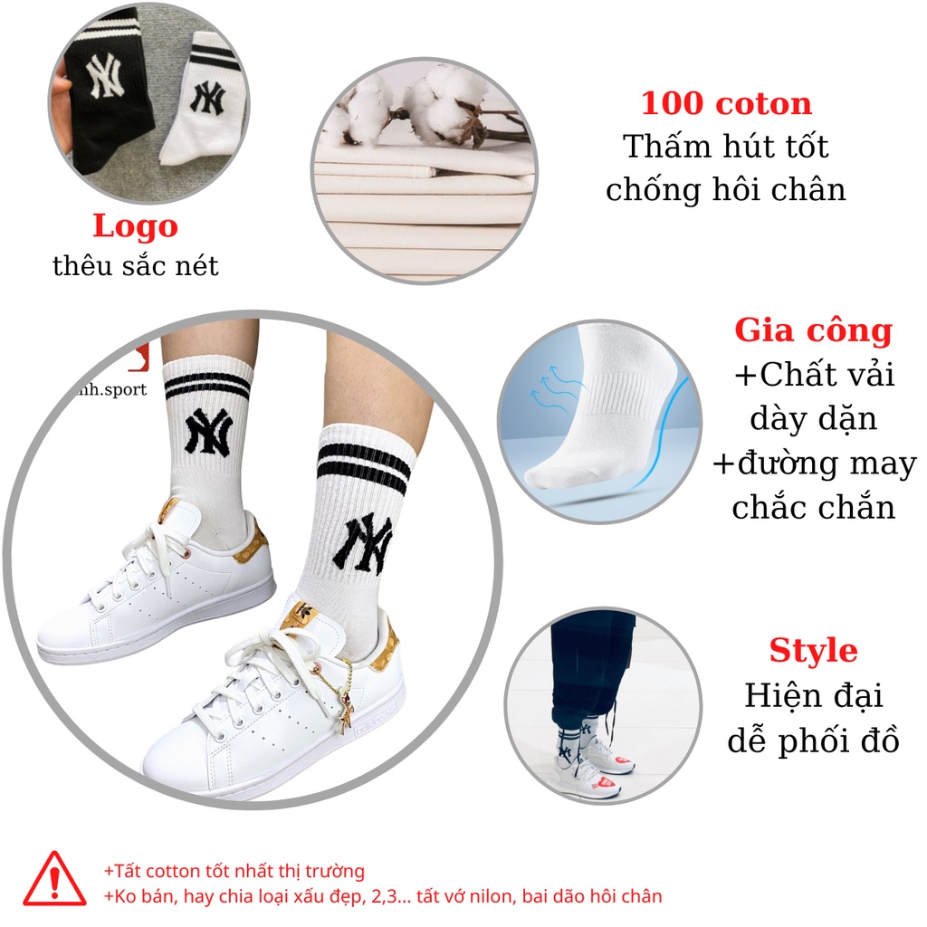 Combo 2 đôi tất NY cổ cao hàng loại 1 chất đẹp