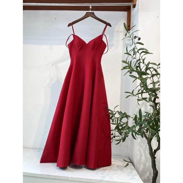 Meiji Dress | Đầm đỏ dự tiệc 2 dây tùng xoè Story.clothes thời trang nữ