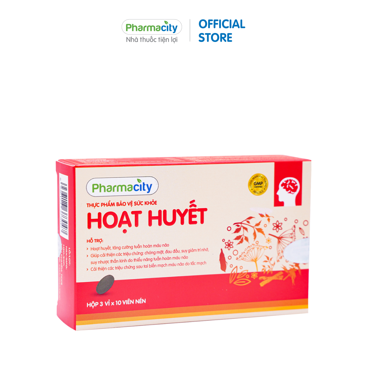 Viên hỗ trợ tuần hoàn máu, giảm chóng mặt, đau đầu Hoạt Huyết chiết xuất dược liệu