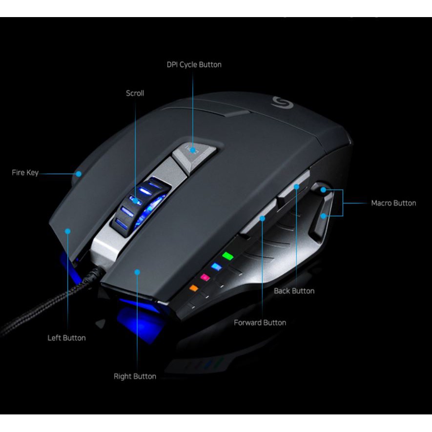 Chuột chơi GAME XENICS STORMX M2 10.000DPI 9 nút_HÀNG CHÍNH HÃNG