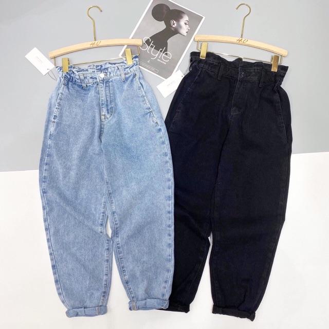 Quần Baggy jean lưng thun mẫu mới Size S M L