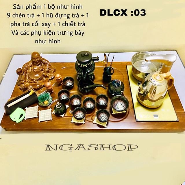 Bàn trà điện thông minh đa năng cao cấp giá rẻ cảm ứng tự động bơm nước Khung gỗ 92cm,bàn trà đạo phật di lặc CX