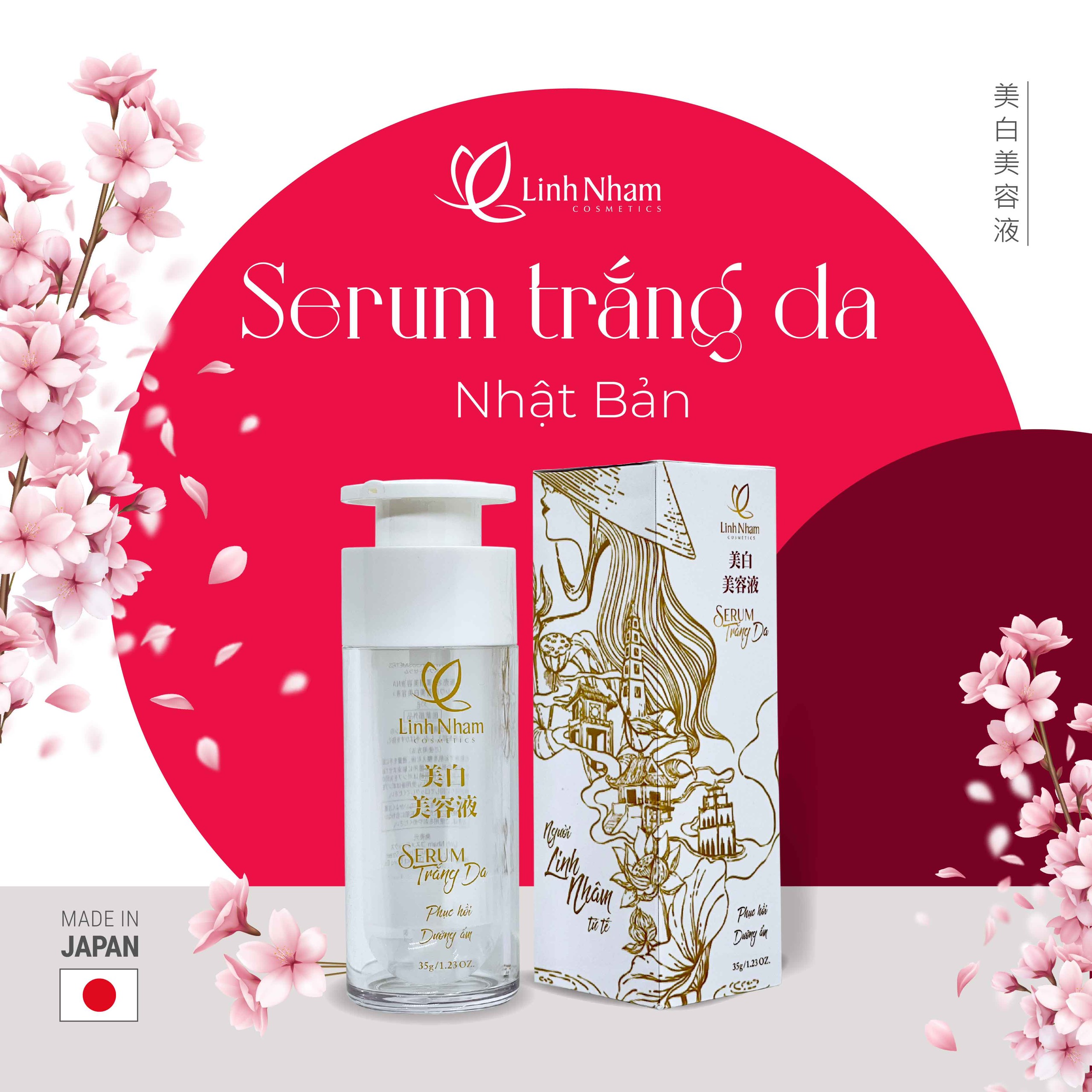 Serum Trắng Da Nhật Bản Linh Nhâm 35g