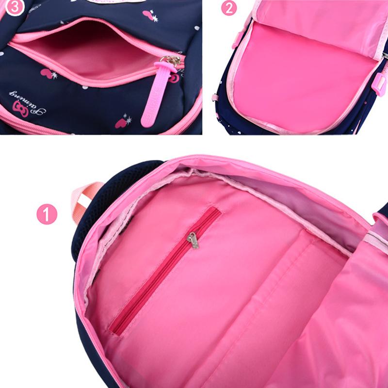 3 Bộ Trường Túi Cho Bé Gái Chống Nước Trường Ba Lô Trẻ Em In Hình Schoolbag Vải Đeo Vai Trẻ Em Túi Mochilas
