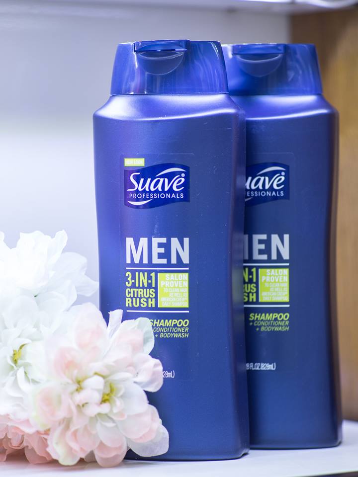 Tắm, gội, xả Suave Men 3 in 1 Shampoo, Conditioner and Body Wash (Mỹ) 828ml