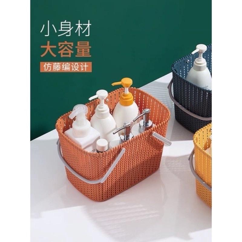 Làn 2 quai,giỏ nhựa xếp đồ phong cách Hàn