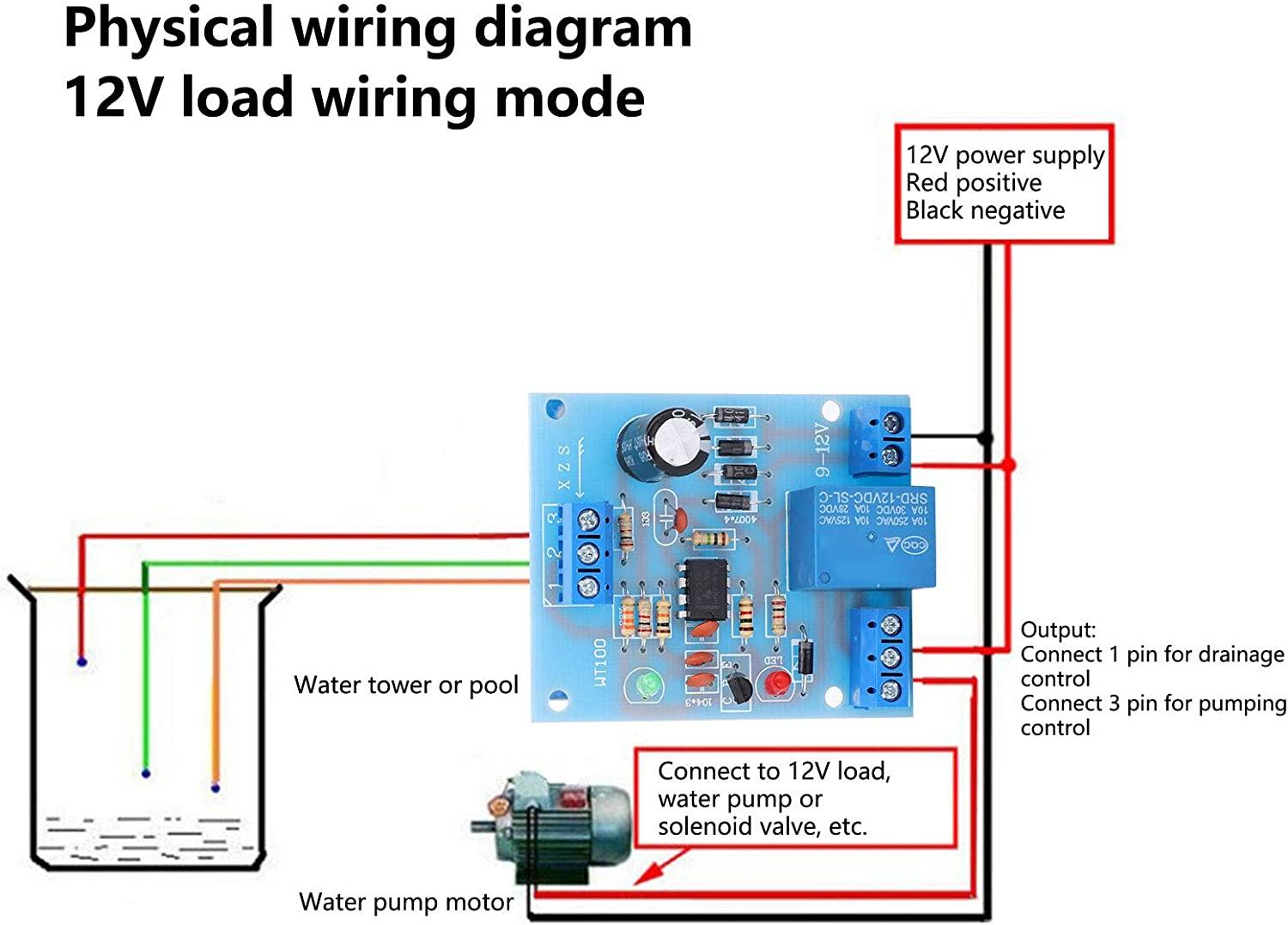 Bộ điều khiển cấp nước 12VDC, cảm biến mạch nước tự động công tắc điều khiển bằng điện tử, phụ tùng PCB.