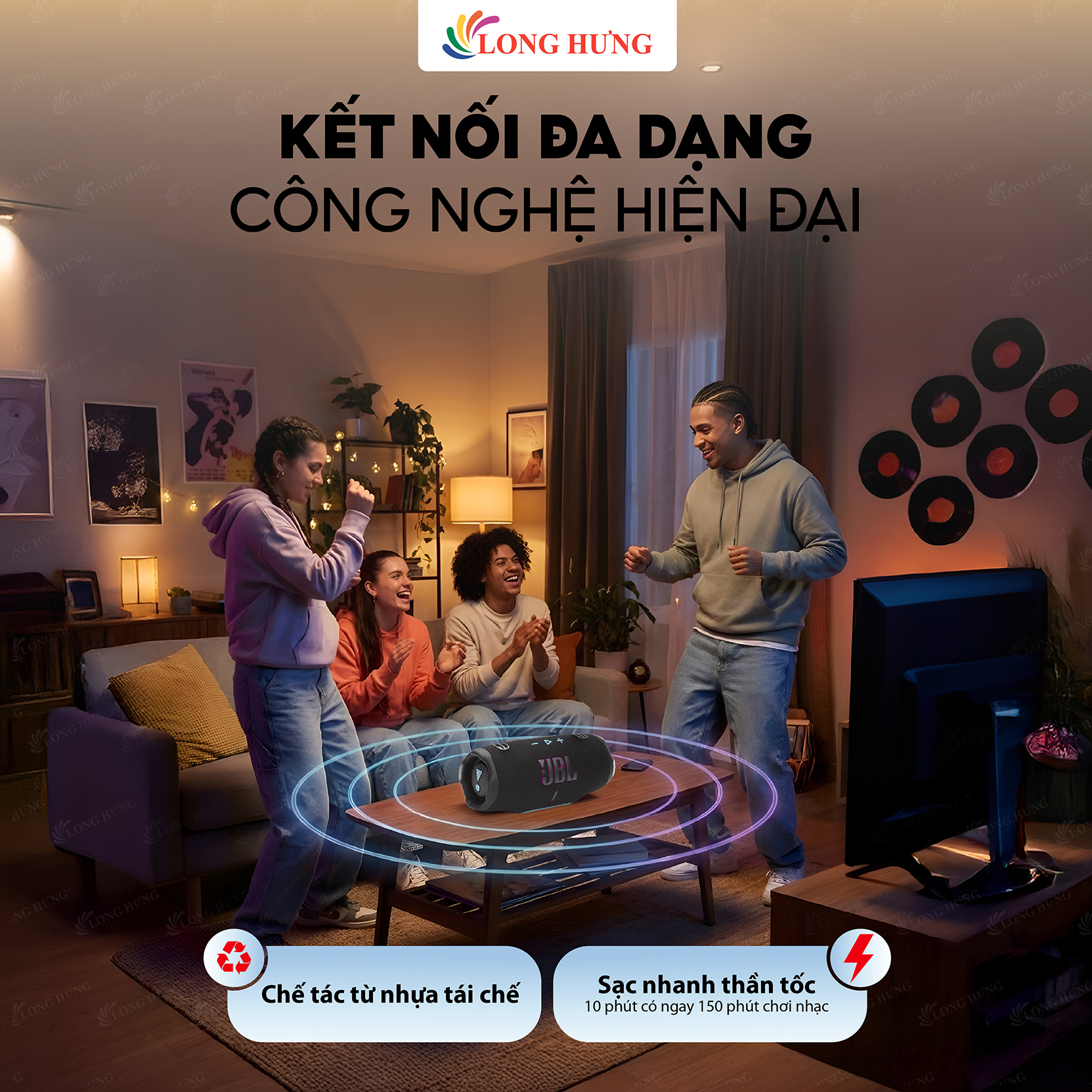 Loa Bluetooth JBL Charge 6 JBLCHARGE6 - Hàng chính hãng