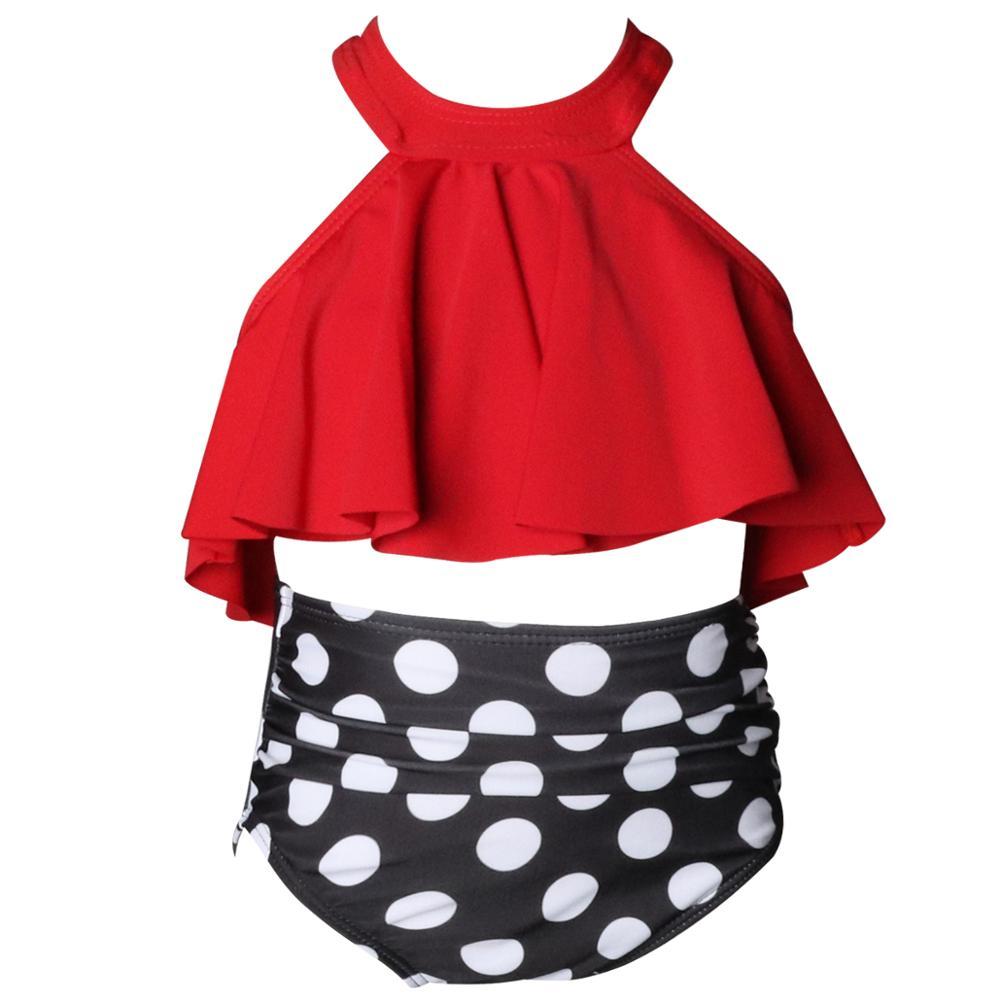 Biquini Infantil Phù Hợp Với Họ Đồ Bơi Trẻ Em Xù Đồ Bơi Trẻ Em Kid Cho Bé Bãi Biển Đồ Bơi Bé Gái Áo Tắm Bikini
