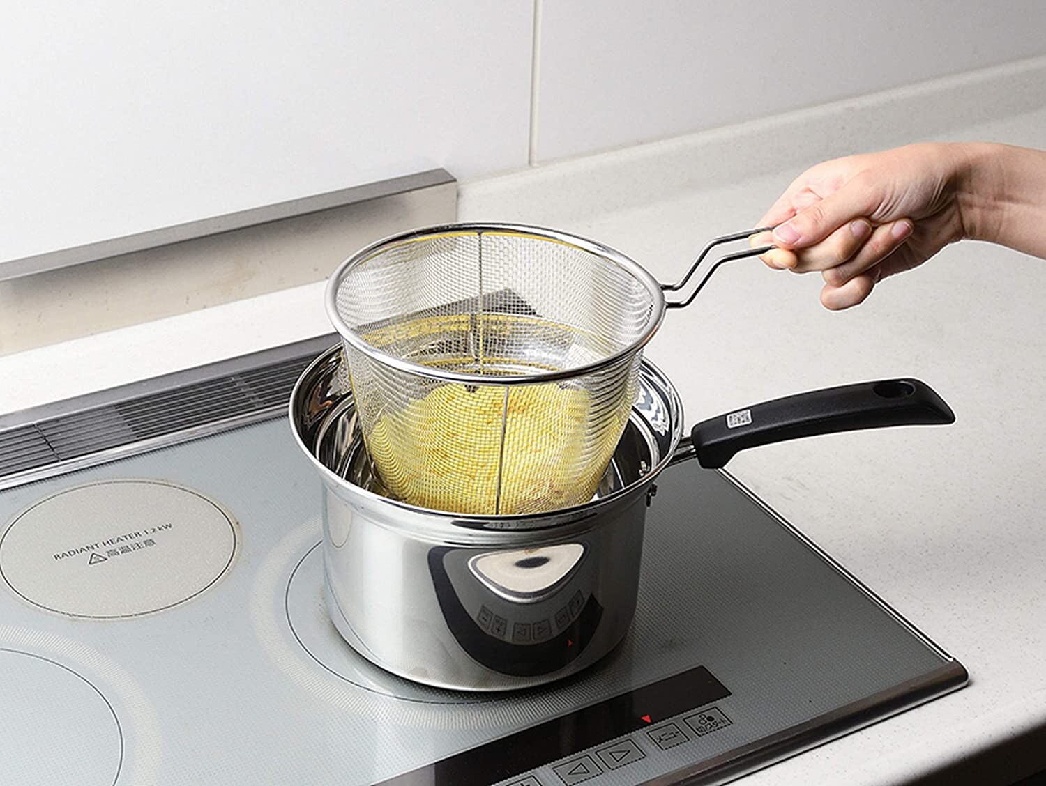 Vợt inox trụng mì, hủ tiếu Pearl Metal - Hàng nội địa Nhật Bản |Nhập khẩu trực tiếp từ Nhật Bản|