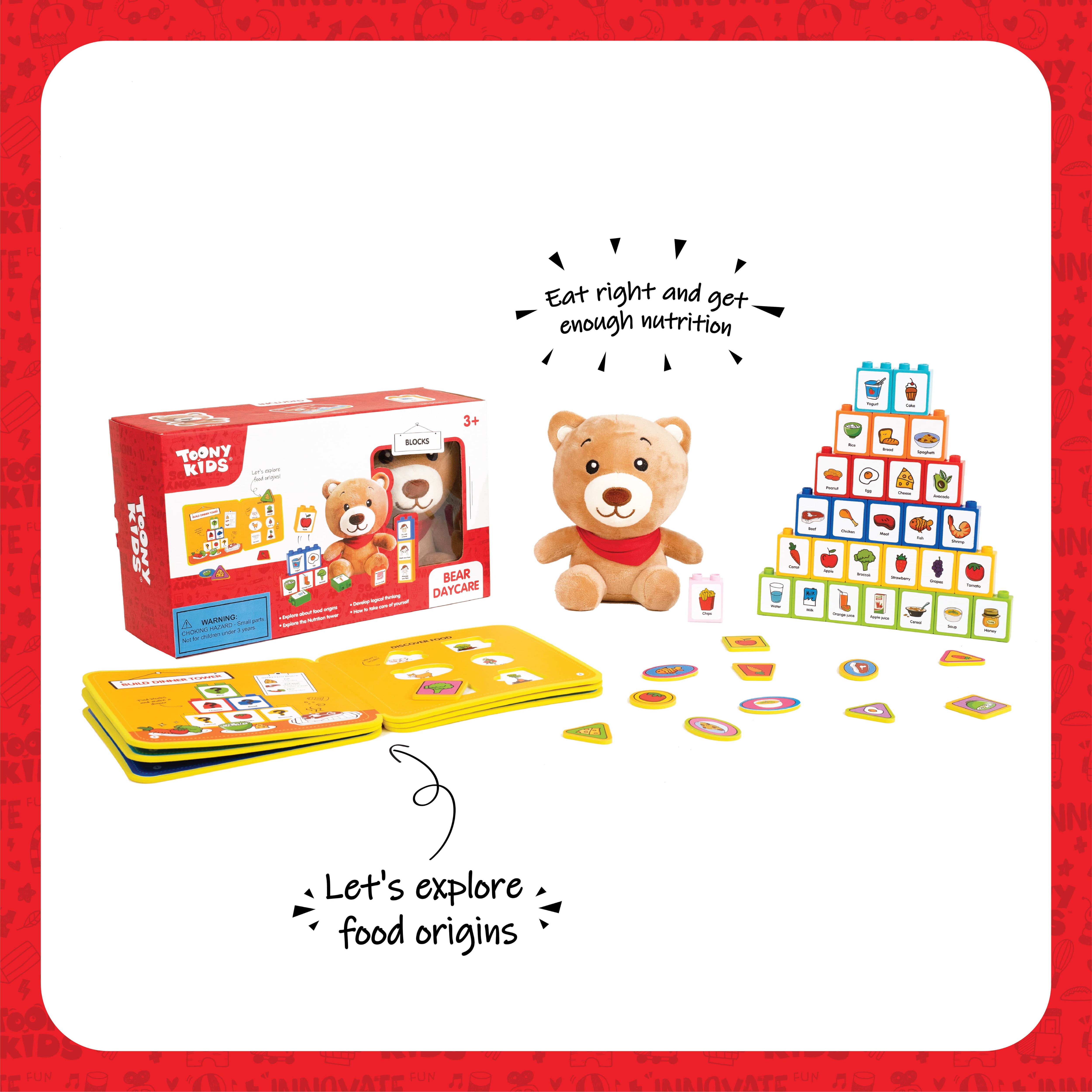 Đồ Chơi Bộ Lắp Ráp Học Và Chơi Cùng Gấu TOONYKIDS - Đồ Chơi Thông Minh Cho Bé - Bear Day Care TN00622