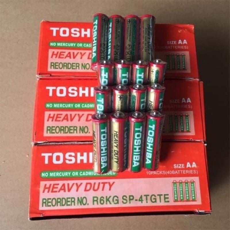 vỉ 4 pin tiểu TOSHIBA AA 2A đồng hồ chất lượng