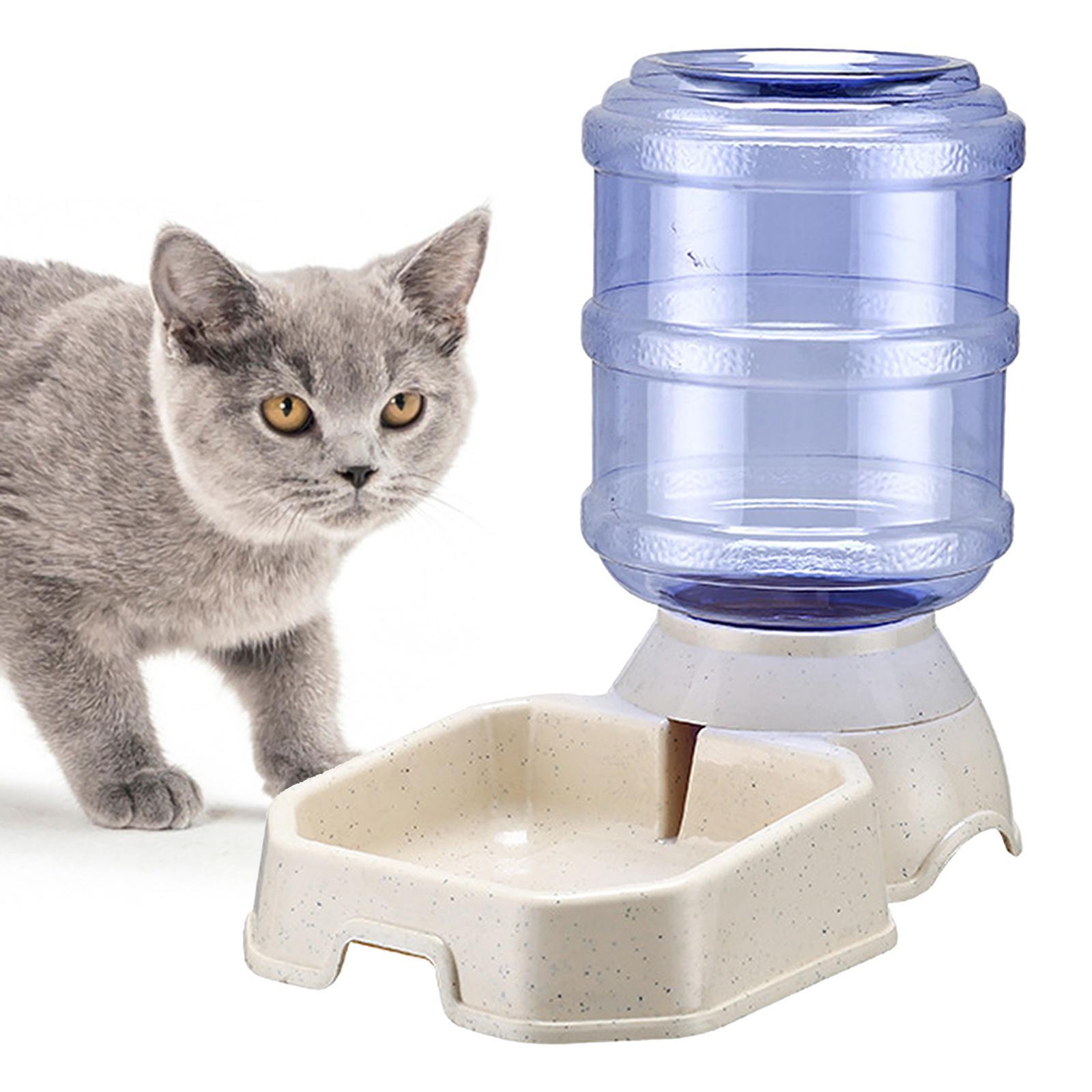2 Pieces 3.8L Gravity Automatic Pet Water Dispenser Dog Feeder Waterer Dish