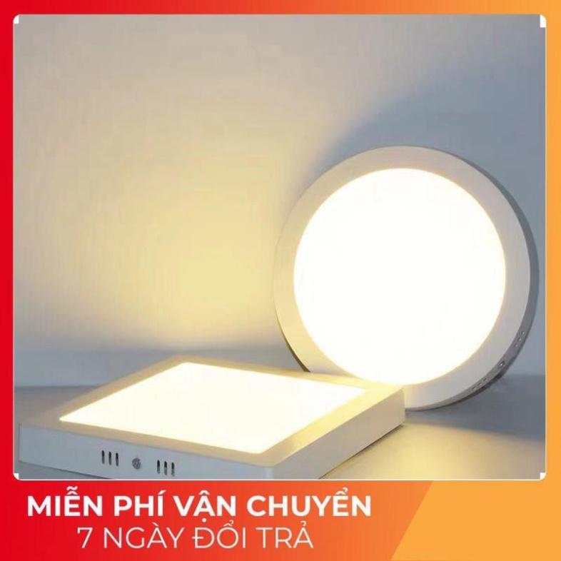 ĐÈN ỐP TRẦN NỔI, ĐÈN PANEL phát sáng 6W -24W TRÒN VUÔNG Trắng Vàng