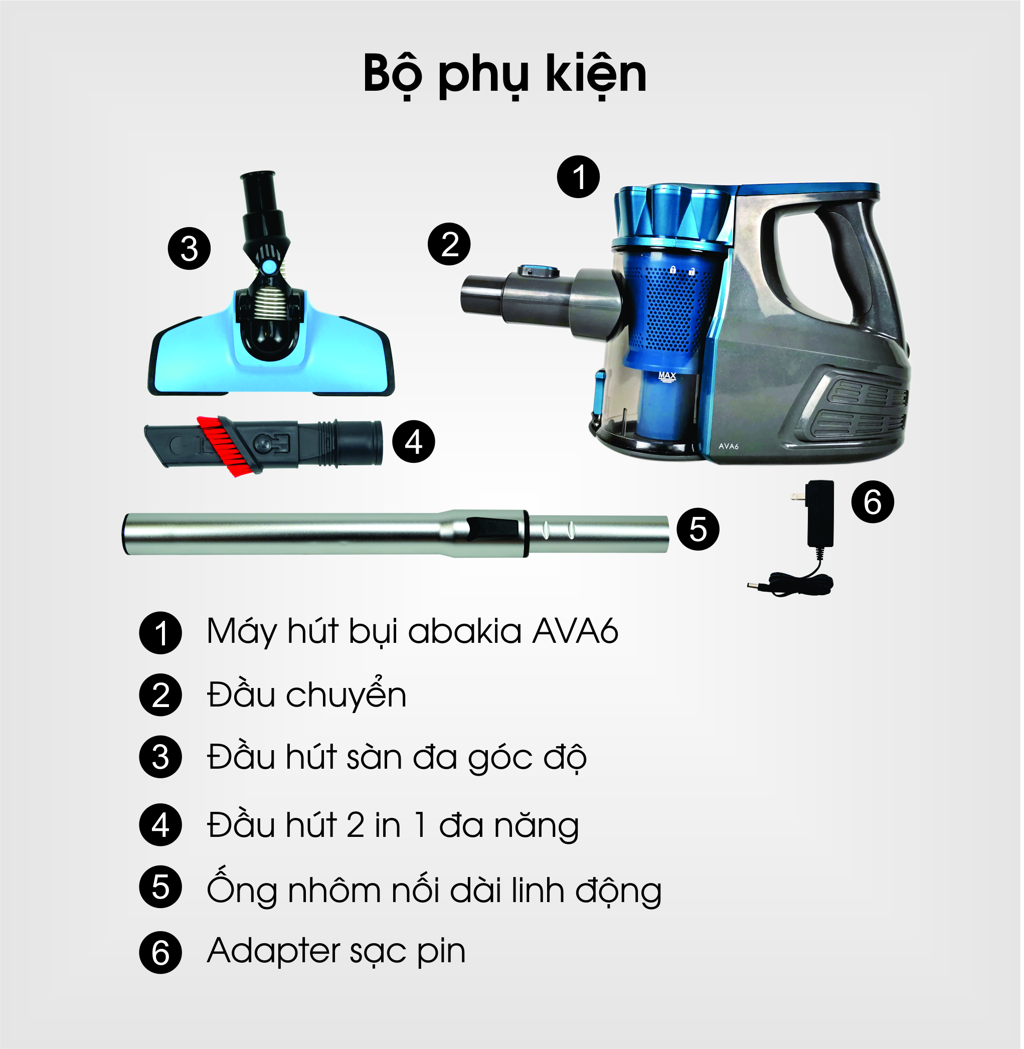 Máy hút bụi không dây ABAKIA AVA6 Chính hãng