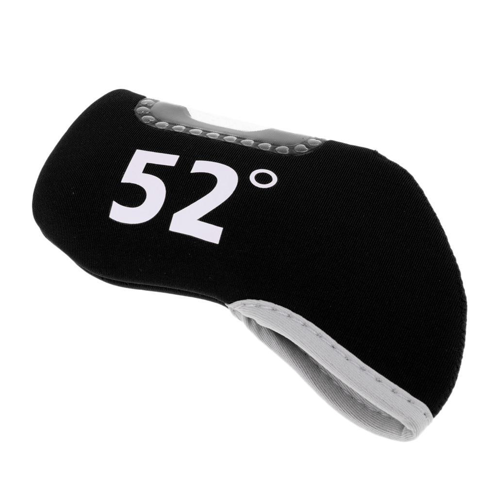 2-4pack Golf Club Iron Putter Headcover Head Cover Protector 52 Degree Black
