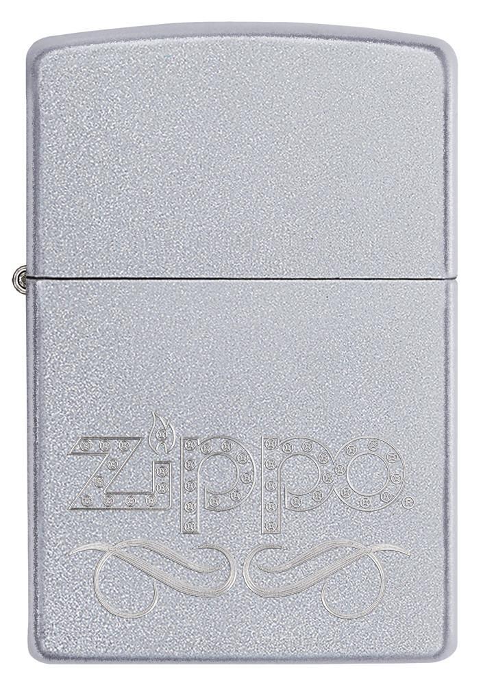 Bật Lửa Zippo Scroll Satin Chrome 24335