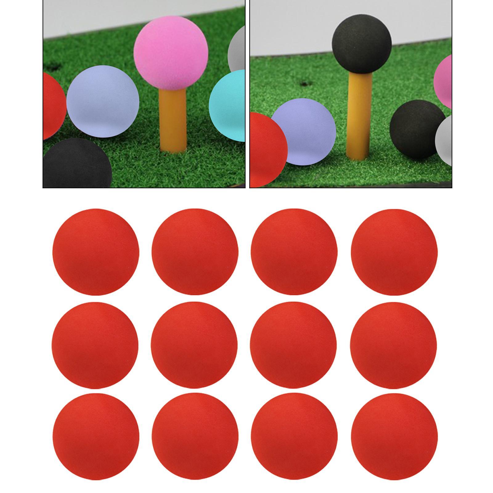 12x EVA Foam Golf Swing Exercises Practice Training Balls Red