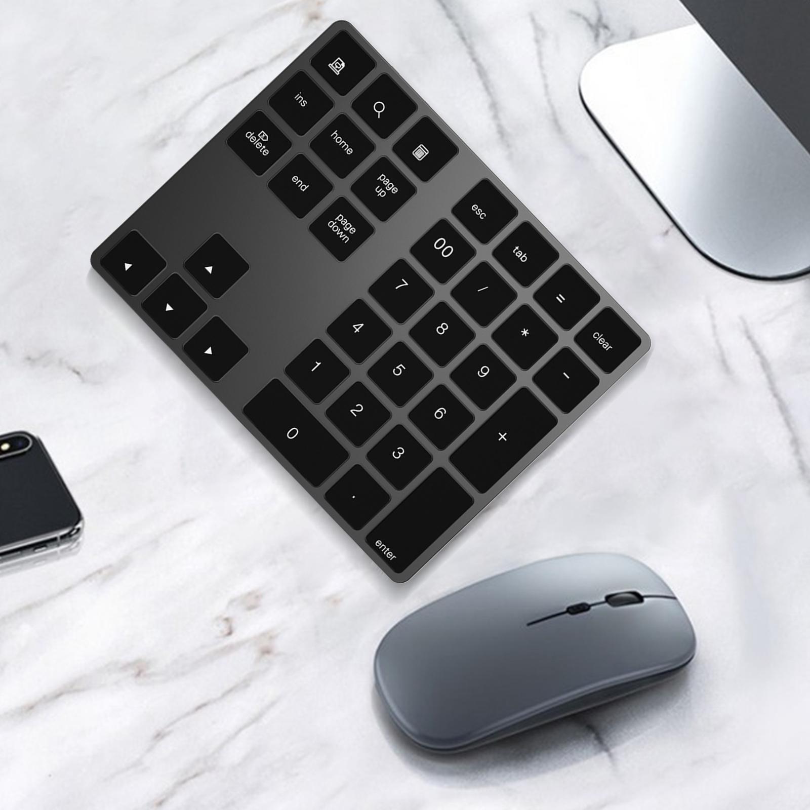 Mini Bluetooth Numeric Keypad Number Pad Accounting Wireless for PC Desktop