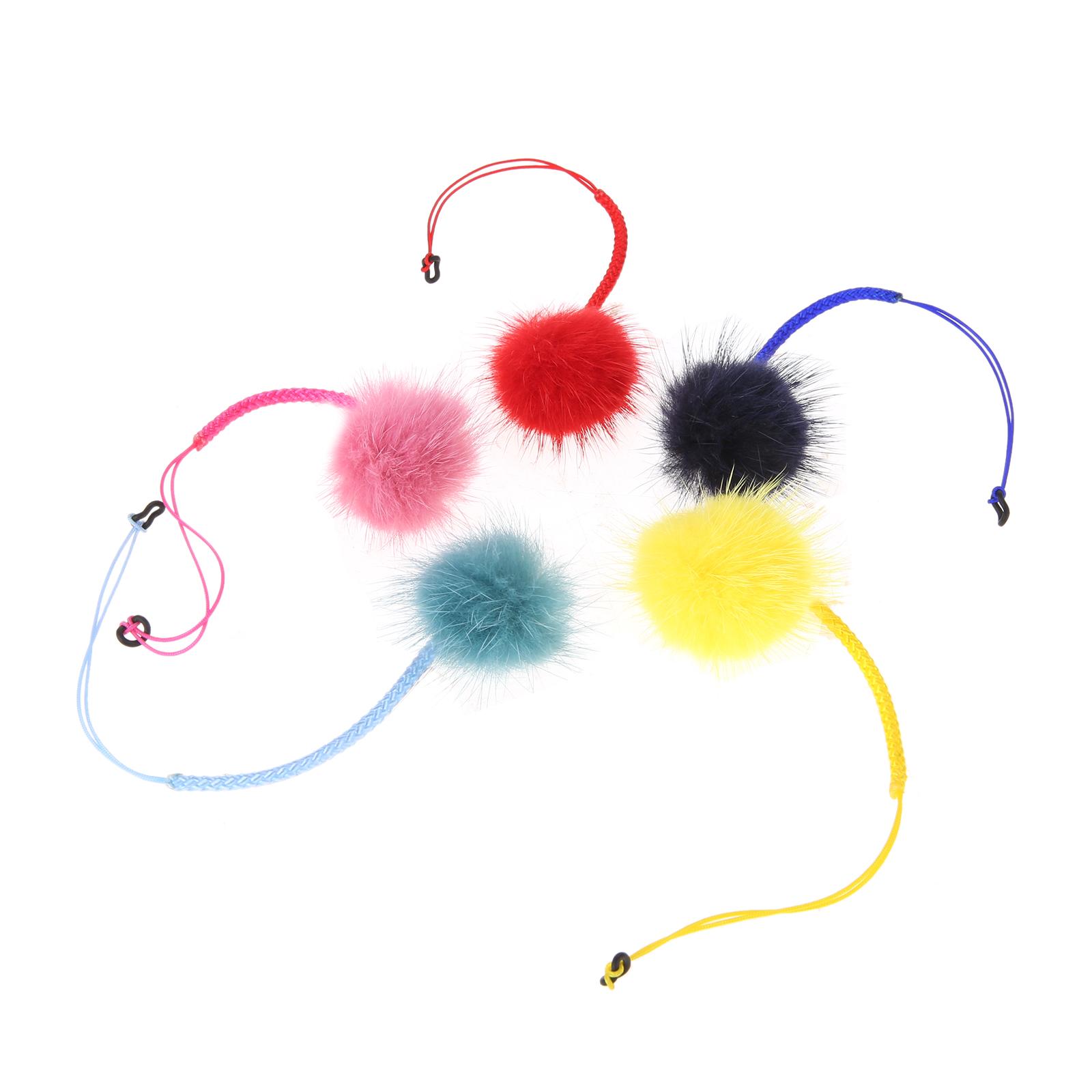 1/5 Cao Su Golf TEE Màu Sắc Khác Nhau 4Cm Giả Lông Chồn Sang Trọng Bóng Thủ Công Dây Bện Ngăn Ngừa Mất Golf Giá Đỡ Color: 5 colors kit