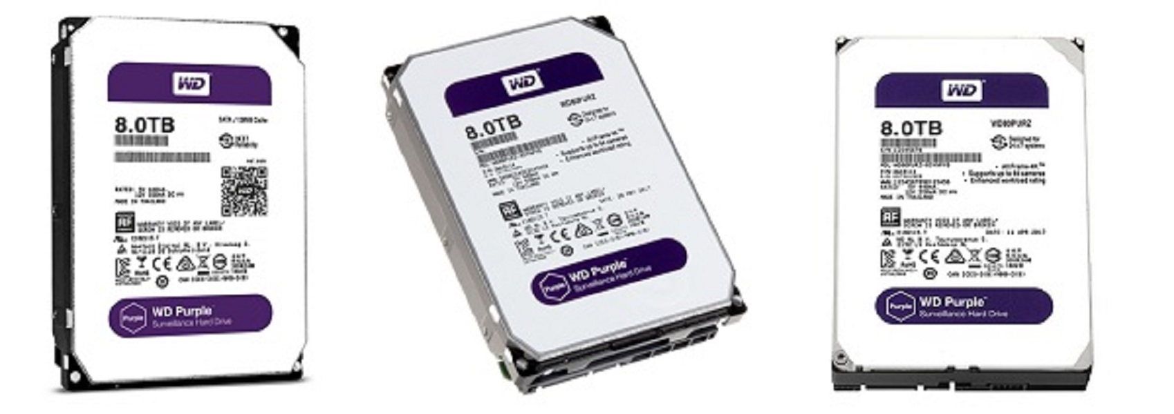 Ổ Cứng HDD Western Digital 8TB 3.5 Sata 3 128MP WD81PURZ - Hàng Chính Hãng