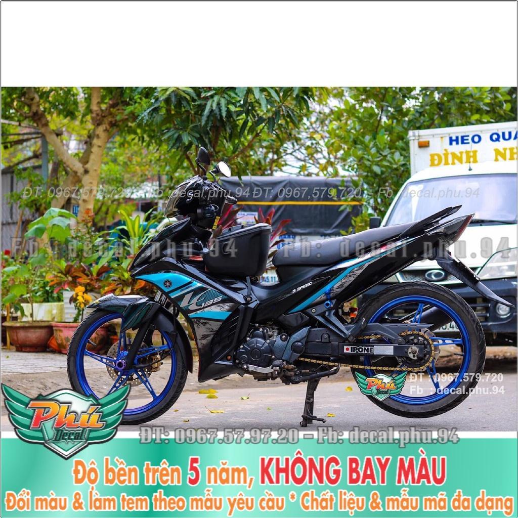 Tem Rời Exciter 135 Lc xanh xám đen  -1