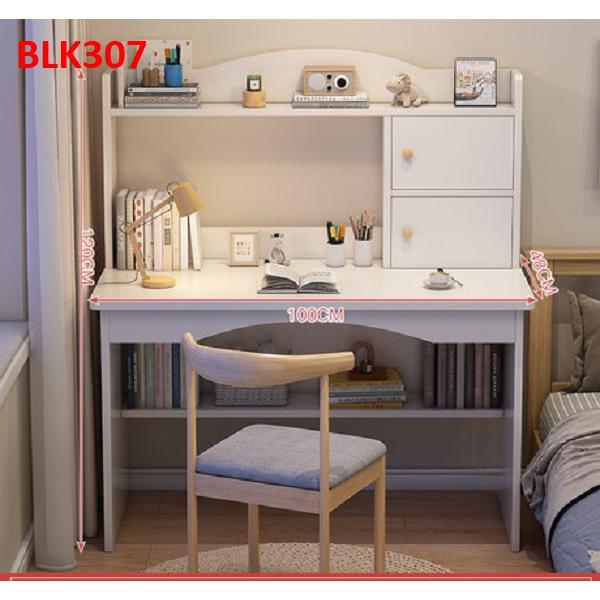 Bàn làm việc, bàn học liền kệ bằng gỗ BLK307