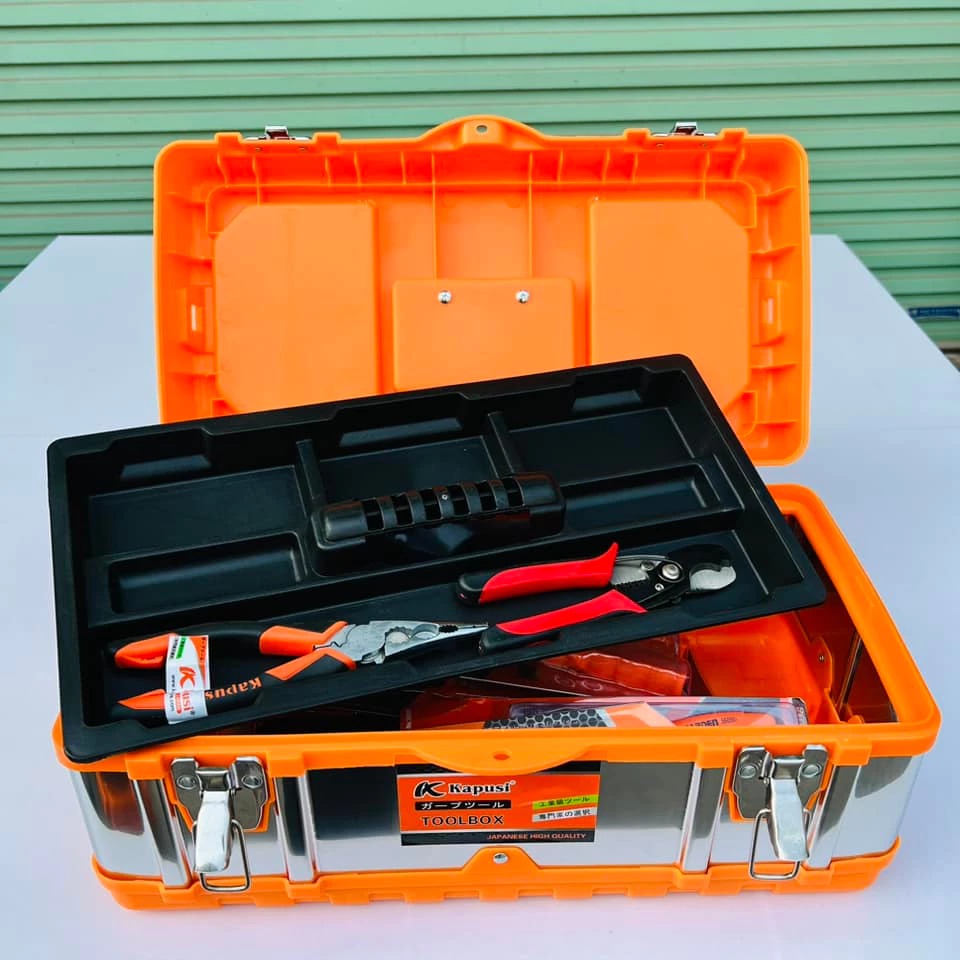 Hộp, Thùng đựng đồ nghề đủ size 16/18/20'' Kapusi Japan - Hộp đựng dụng cụ đa năng cầm tay