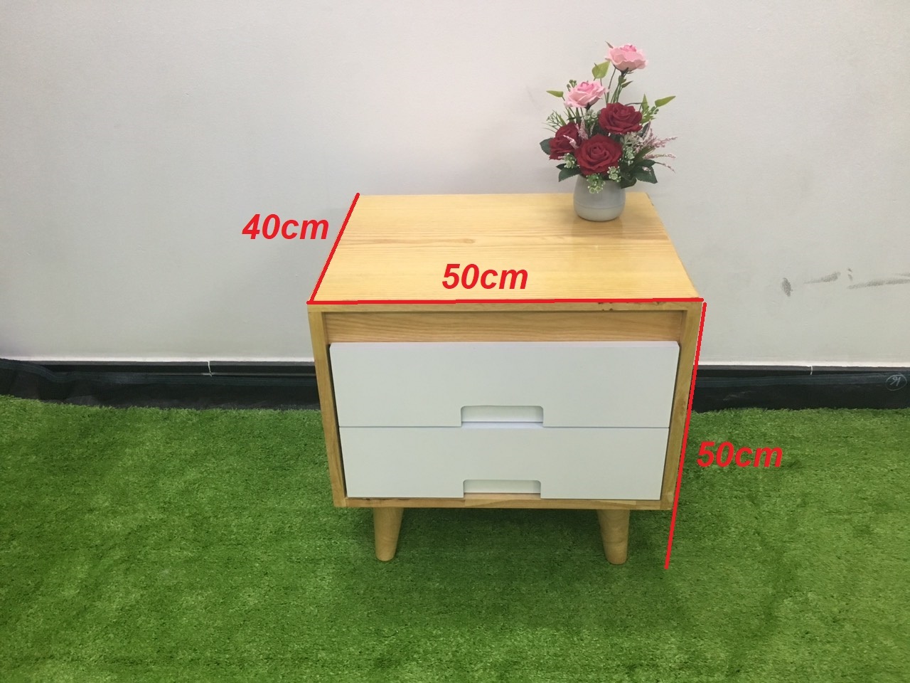Kệ tủ đầu giường có hộc kéo Pn1-KT50x40x50