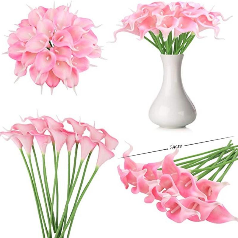 1 Cành Hoa Lily Giả Trang Trí Nhà, Văn Phòng, Tiệc Cưới