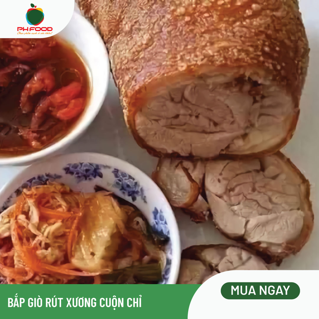 [Chỉ giao HN] - Bắp Giò Heo Rút Xương Cuộn Chỉ - 1Kg - Chưa Chín