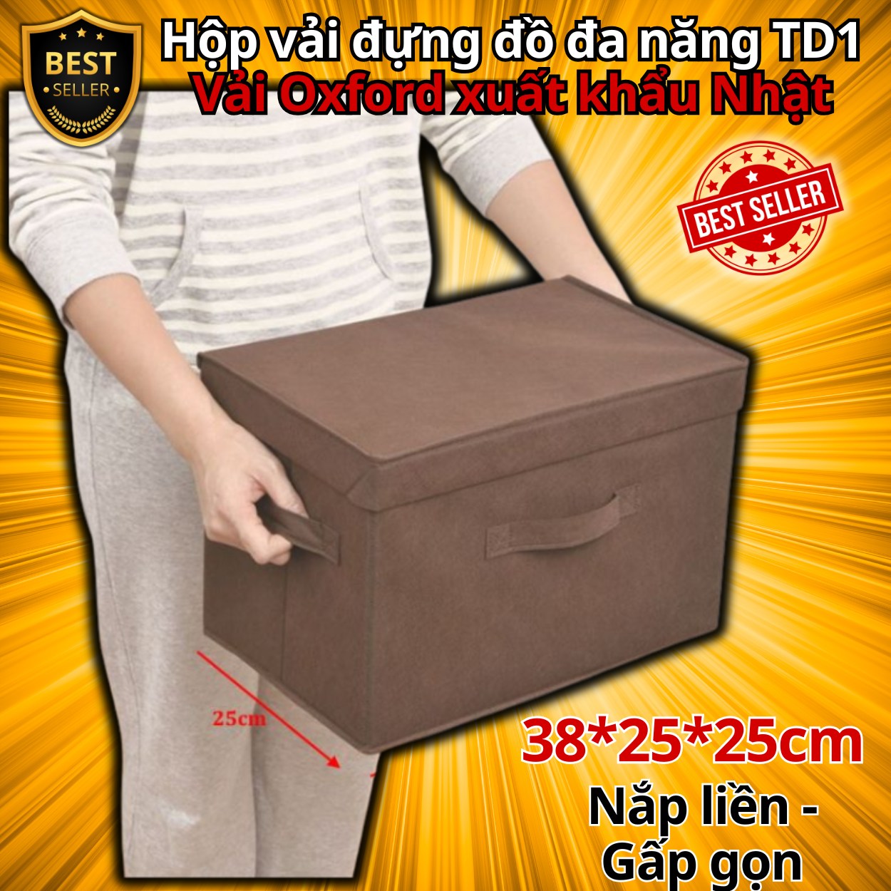 [Xuất Khẩu] Hộp Đựng Đồ Đa Năng Quần Áo Chăn Màn TD1 – Túi Vải Đựng Phong Cách Thụy Điển Sang Trọng, Lịch Sự – Chính hãng D Danido